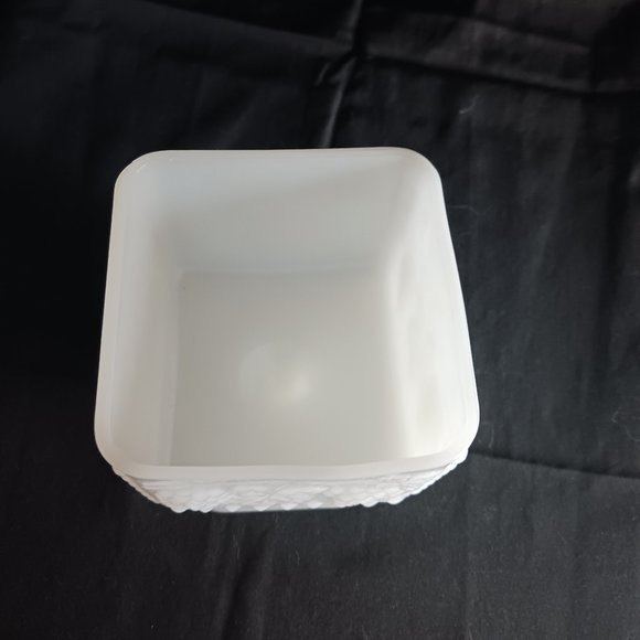 Milk Glass LIKE NEW Candy Snack Bowl Decor Storage Grape Vines Pedestal.  MG-01 - Picture 5 of 12